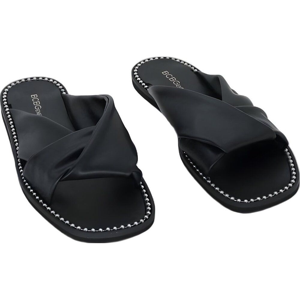BCBGeneration Melina Flat Sandal Black - Women's US 7M